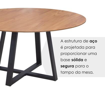 Imagem de Conjunto para Sala de Jantar com 6 Cadeiras Londres Champanhe / Marrom