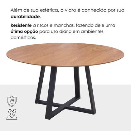 Imagem de Conjunto para Sala de Jantar com 6 Cadeiras Londres Champanhe / Marrom