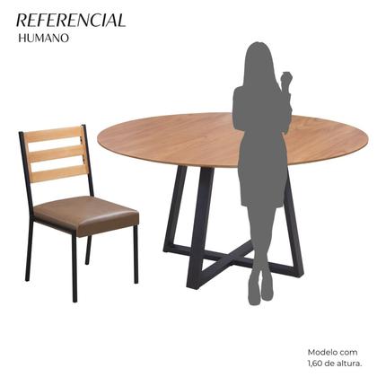 Imagem de Conjunto para Sala de Jantar com 6 Cadeiras Londres Champanhe / Marrom