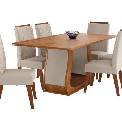 Imagem de Conjunto para Sala de Jantar com 6 Cadeiras Pinole