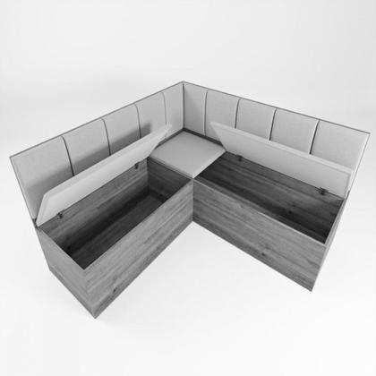 Imagem de Conjunto para Sala de Jantar com Mesa, Banco e Cadeiras Mel Cinza Viero