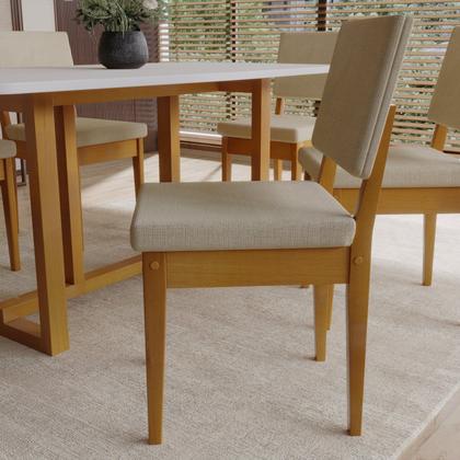 Imagem de Conjunto para Sala de Jantar Filadélfia Tampo Oval 170cm com 6 Cadeiras Madeira Maciça Miami