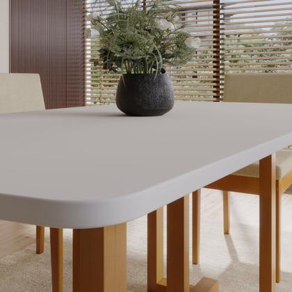 Imagem de Conjunto para Sala de Jantar Filadélfia Tampo Oval 170cm com 6 Cadeiras Madeira Maciça Miami