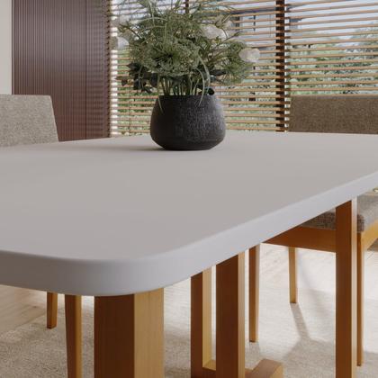 Imagem de Conjunto para Sala de Jantar Filadélfia Tampo Oval 170cm com 6 Cadeiras Madeira Maciça Miami