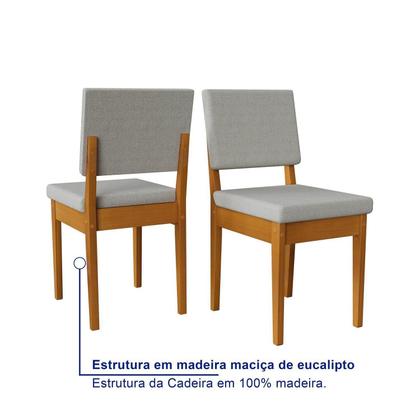 Imagem de Conjunto para Sala de Jantar Filadélfia Tampo Oval 170cm com 6 Cadeiras Madeira Maciça Miami