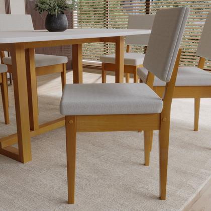 Imagem de Conjunto para Sala de Jantar Filadélfia Tampo Oval 170cm com 6 Cadeiras Madeira Maciça Miami