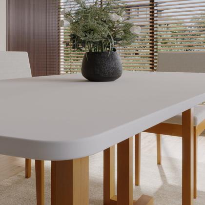 Imagem de Conjunto para Sala de Jantar Filadélfia Tampo Oval 170cm com 6 Cadeiras Madeira Maciça Miami