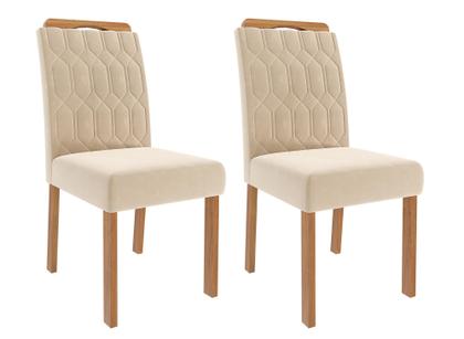 Imagem de Conjunto para Sala de Jantar Mesa 160cm Maite 6 Cadeiras Paola