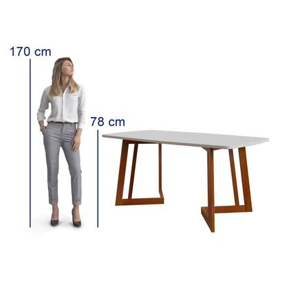 Imagem de Conjunto para Sala de Jantar Tampo Oval 170cm com 6 Cadeiras Madeira Maciça Miami