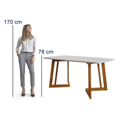 Imagem de Conjunto para Sala de Jantar Tampo Oval 170cm com 6 Cadeiras Madeira Maciça Miami