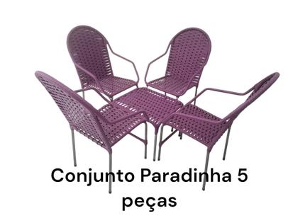 Imagem de CONJUNTO PARADINHA FIBRA 5 PEÇAS jardim ária sala terraço 