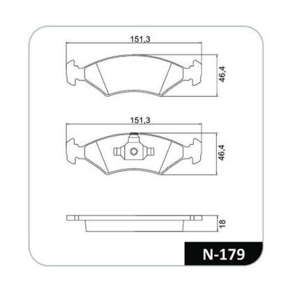 Imagem de Conjunto Pastilhas de Freio Ford Courier/Fiesta/KA Cobreq - N-179
