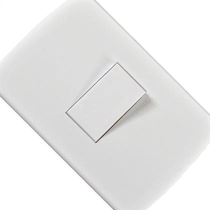 Imagem de Conjunto Peesa Alfa 1502B 1 Interruptor Paralelo Branco