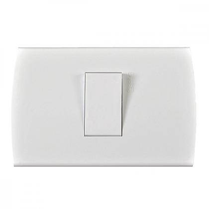 Imagem de Conjunto Peesa Alfa 1502B 1 Interruptor Paralelo Branco