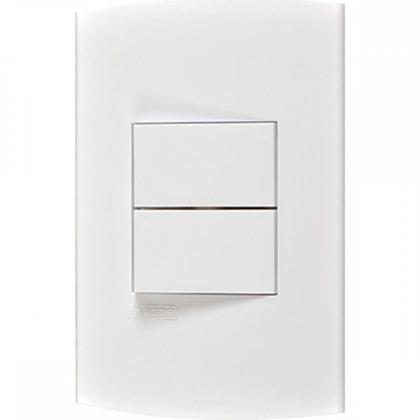Imagem de Conjunto Peesa Alfa 1505B 2 interruptores Paralelo Branco