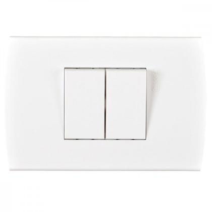 Imagem de Conjunto Peesa Alfa 1505C 1 Interruptor Simp.1 Paralelo Branco