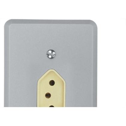 Imagem de Conjunto Perlex 4X2 Cinza Com Placa(1Tomada 20A) 1315