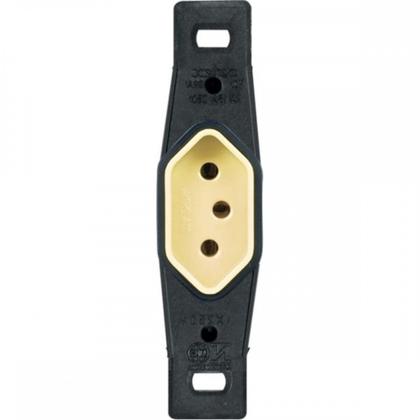 Imagem de Conjunto Perlex 4X2 Cinza Sem Placa(1Tomada 10A) 1211