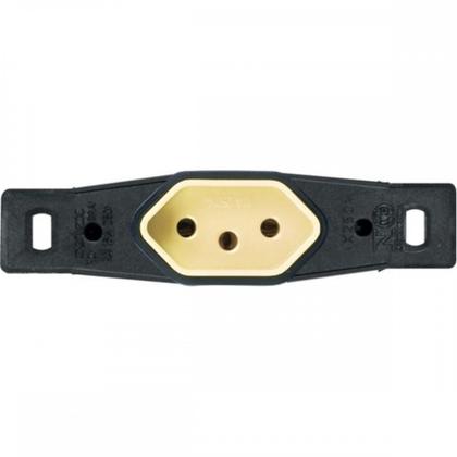 Imagem de Conjunto Perlex 4X2 Cinza Sem Placa(1Tomada 10A) 1211