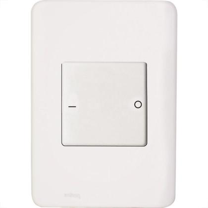 Imagem de Conjunto Perlex Aros 4X2 Branco Com Placa(1Bipolar 16A) 7306