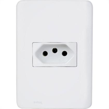 Imagem de Conjunto Perlex Aros 4X2 Branco Com Placa(1Tomada 20A) 7315