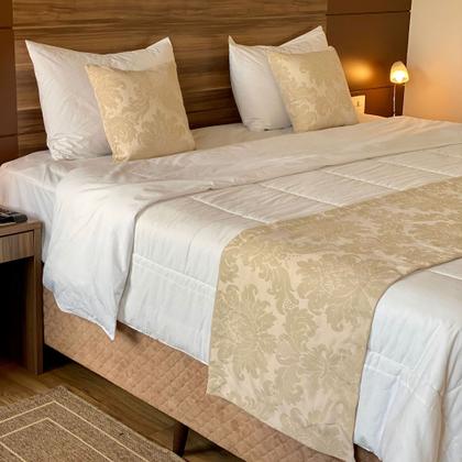 Imagem de Conjunto Peseira Xale Cama Com 2 Almofadas Cheias