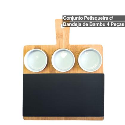 Imagem de Conjunto Petisqueira Com Bandeja Ardósia Petiscos Designer Sofisticado