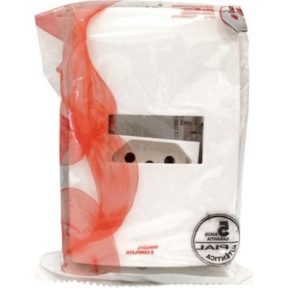 Imagem de Conjunto Pial Plus 4X2 Branco Com Placa(1Tomada 20A) 615081