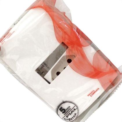 Imagem de Conjunto Pial Plus 4X2 Branco Com Placa(1Tomada 20A) 615081