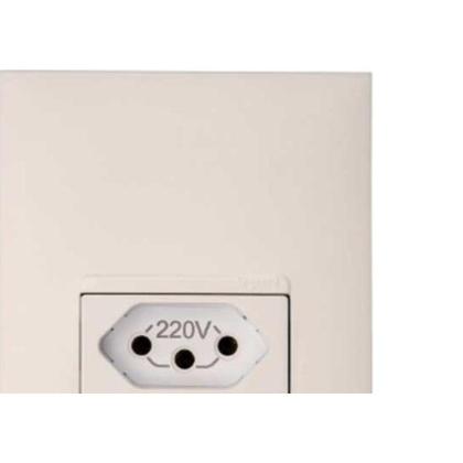 Imagem de Conjunto Pial Plus+ 4X2 Branco Com Placa(1Tomada 20A) 615081Bc