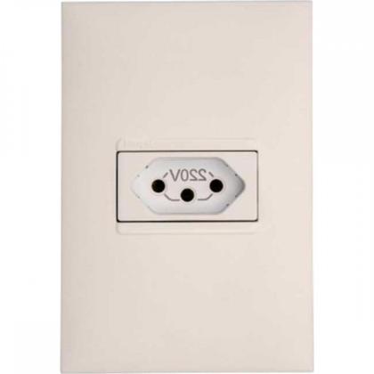 Imagem de Conjunto Pial Plus+ 4X2 Branco Com Placa(1Tomada 20A) 615081Bc