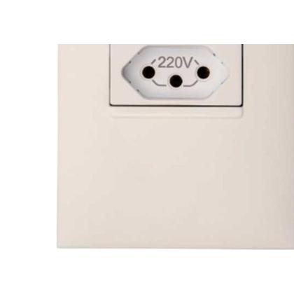 Imagem de Conjunto Pial Plus+ 4X2 Branco Com Placa(1Tomada 20A) 615081Bc