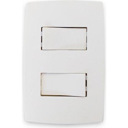 Imagem de Conjunto Pial Plus 4X2 Branco Com Placa(2Simples) 612100