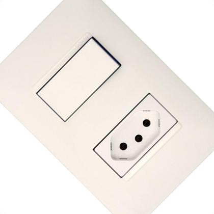 Imagem de Conjunto Pial Plus+ Branco 1 Par+1Tomada 20A 078Bc