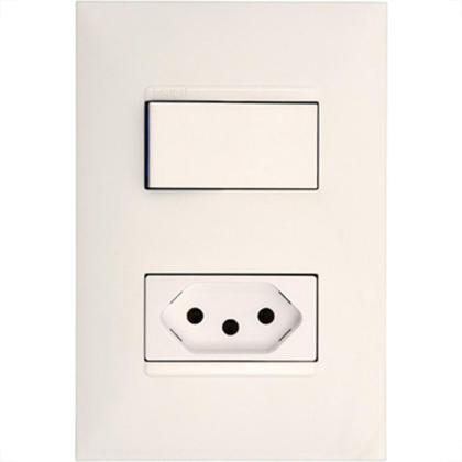Imagem de Conjunto Pial Plus+ Branco 1 Par+1Tomada 20A 078Bc