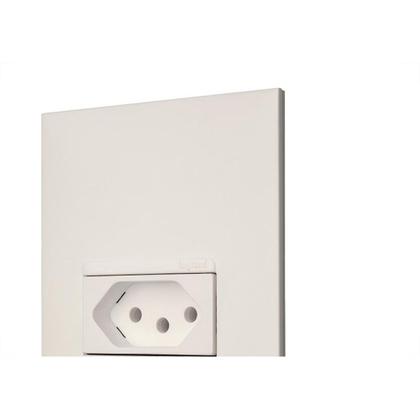 Imagem de Conjunto Pial Plus+ Branco Com Placa 1 Tomada 10A. - 615080Bc