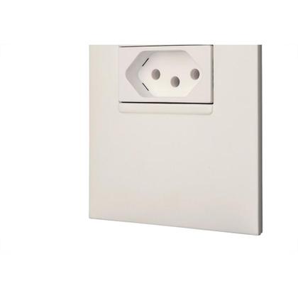 Imagem de Conjunto Pial Plus+ Branco Com Placa 1 Tomada 10A. - 615080Bc
