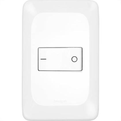 Imagem de Conjunto Pial Pop 4X2 Branco Com Placa (1Bipolar) Lgx010B
