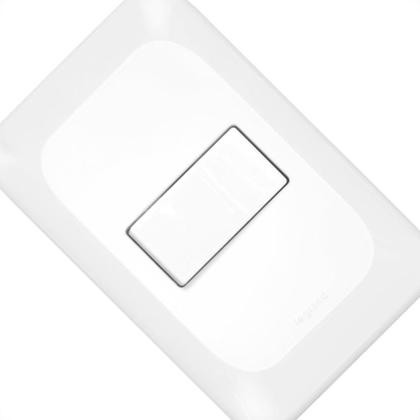 Imagem de Conjunto Pial Pop 4X2 Branco Com Placa (1Campainha) Lgx040