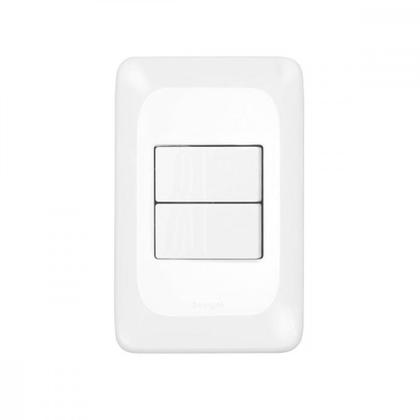 Imagem de Conjunto Pial Pop 4X2 Branco Com Placa (1Simples+1Paralelo) Lgx102