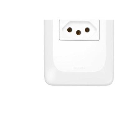 Imagem de Conjunto Pial Pop 4X2 Branco Com Placa (1Tomada 10A) Lgx030
