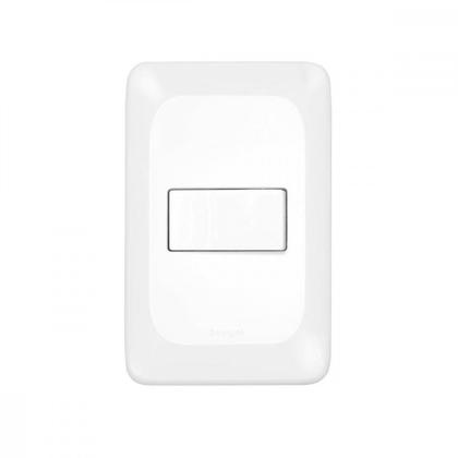 Imagem de Conjunto Pial Pop 4X2 Branco Com Placa (1Tomada 20A) Lgx03020