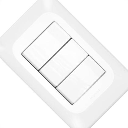 Imagem de Conjunto Pial Pop 4X2 Branco Com Placa (3Simples) Lgx111