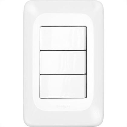 Imagem de Conjunto Pial Pop 4X2 Branco Com Placa (3Simples) Lgx111