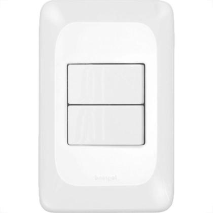 Imagem de Conjunto Pial Pop Modulo Com Placa 4X2 - 2 Simples 10A.