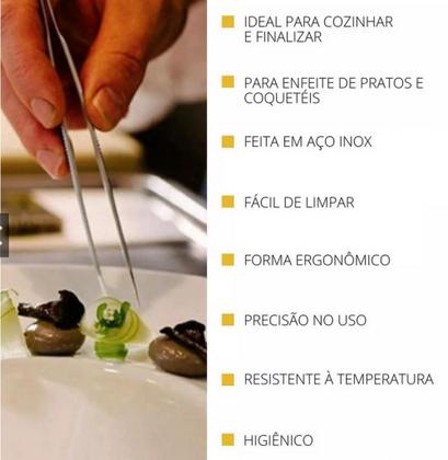 Imagem de Conjunto Pinça Culinaria Inox Escovada 30 Cm - Mimo Style