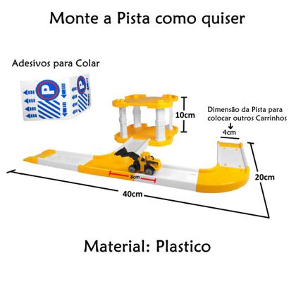 Imagem de Conjunto Pista de Estacionamento de Montar com 5 Carrinhos Trator de Fricção