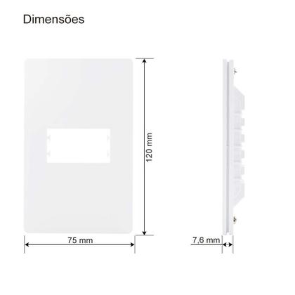 Imagem de Conjunto Placa 4x2 1 Posto Horiz Br com Suporte Infiniti