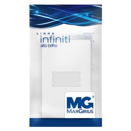 Imagem de Conjunto Placa 4x2 1 Posto Horiz Br com Suporte Infiniti