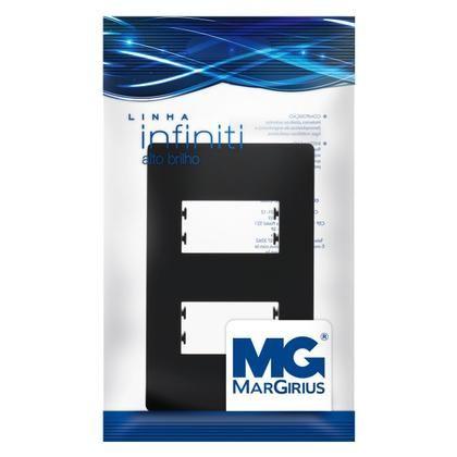 Imagem de Conjunto Placa 4x2 2 Postos Horiz Sep Ebony C/sup Infiniti